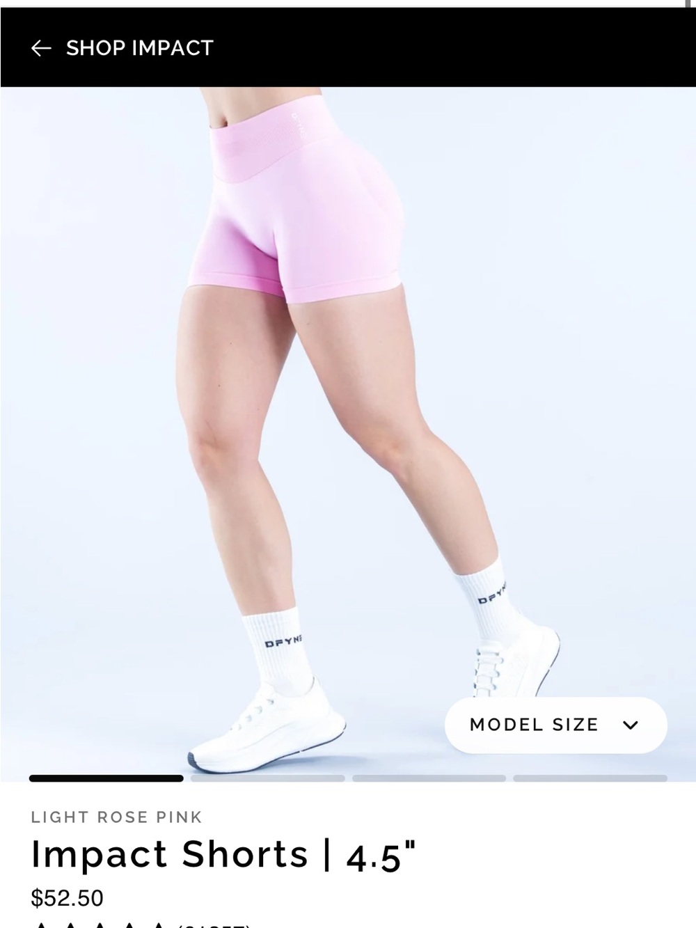 Impact High-Rise Athletic Shorts — Light Rose Pink